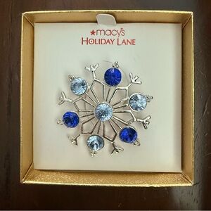 Macy's Holiday Lane snowflake brooch